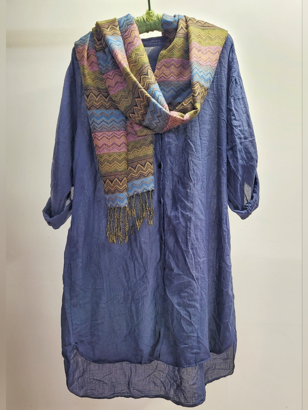 “Oh So Comfy” Blue Cotton Top/Dress